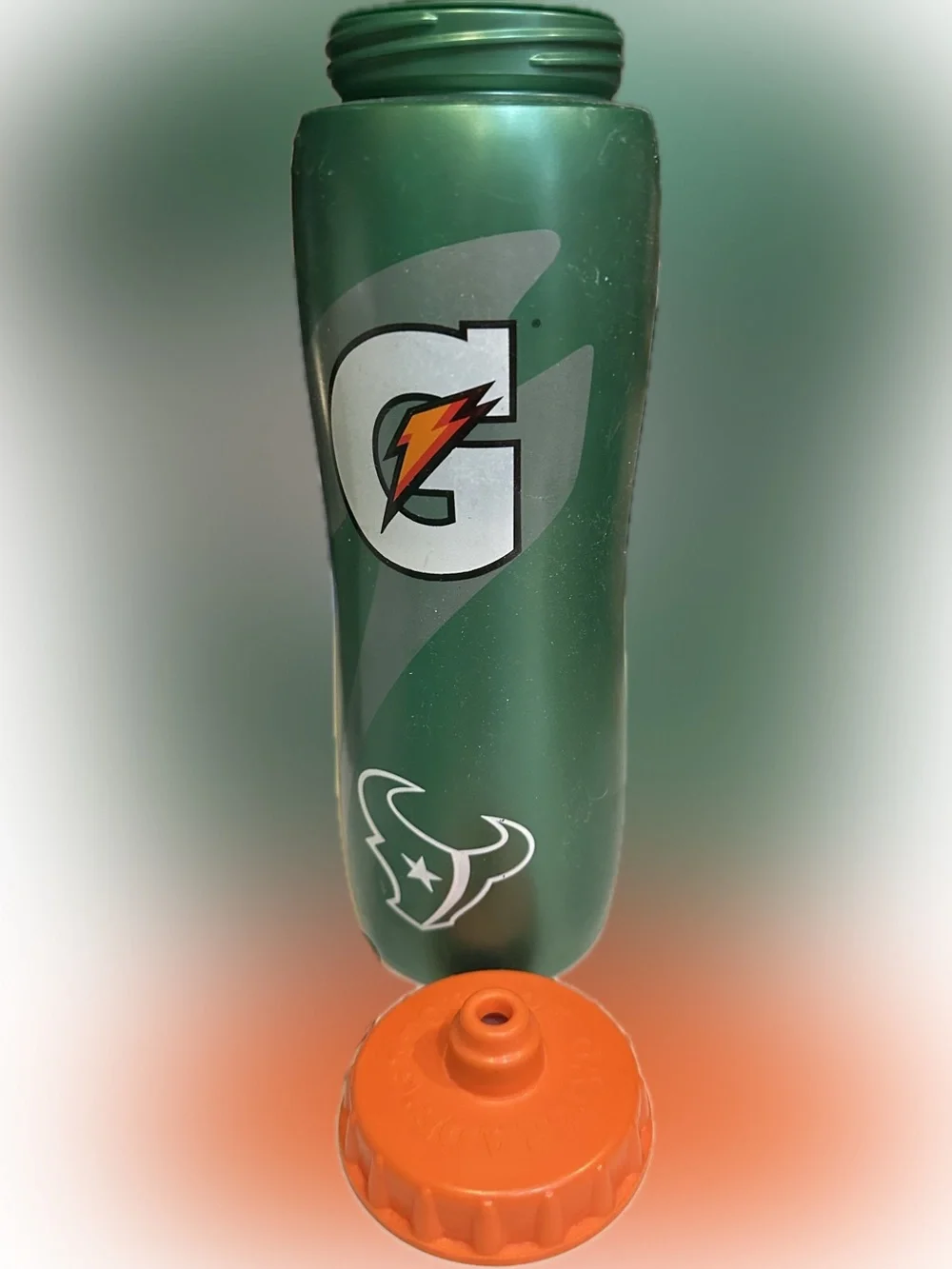 GATORADE HOUSTON TEXANS LOGO SQUEEZE SPORTS WATER BOTTLE BLENDER BALL RECOVERY